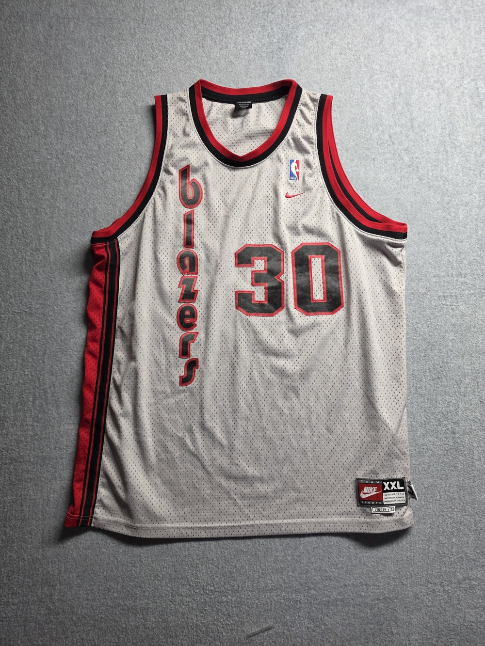 Vintage Rasheed Wallace #30 Portland Trail Blazers Jersey Grey Nike Size XL 77